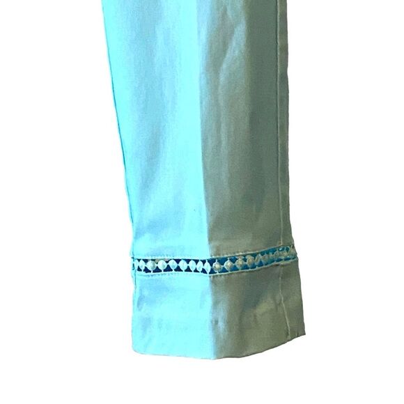 NWT women’s Crown & Ivy light blue aqua scoop ankle fashion pants size 4 - Picture 7 of 11